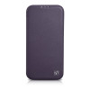 iCarer CE Premium Leather Folio Case magnetische Klapphülle für iPhone 14 Plus, MagSafe, dunkelviolett (WMI14220715-DP)
