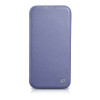 iCarer CE Premium Leather Folio Case Lederhülle für Apple iPhone 14 Plus / 15 Plus, MagSafe, hellviolett (ICR413)