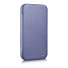 iCarer CE Premium Leather Folio Case Lederhülle für Apple iPhone 14 Plus / 15 Plus, MagSafe, hellviolett (ICR413)