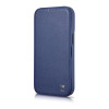 iCarer CE Premium Leather Folio Case magnetische Klapphülle für iPhone 14 Plus, MagSafe, blau (WMI14220715-BU)