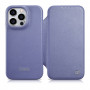 iCarer CE Premium Leather Folio Case Lederhülle für Apple iPhone 14 Pro Max, MagSafe, hellviolett (ICR419)