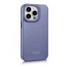 iCarer CE Premium Leather Folio Case Lederhülle für Apple iPhone 14 Pro Max, MagSafe, hellviolett (ICR419)