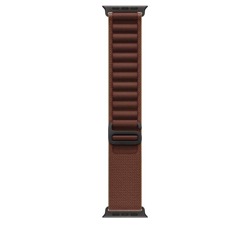 Apple Alpine Loop Smartwatch-Armband 49 mm, Burgunder, Large, Titan schwarz, MKF24ZM/A