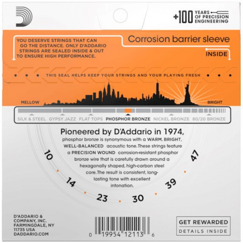 Daddario D'Addario EJ15 Saiten für Akustikgitarre, 10-47