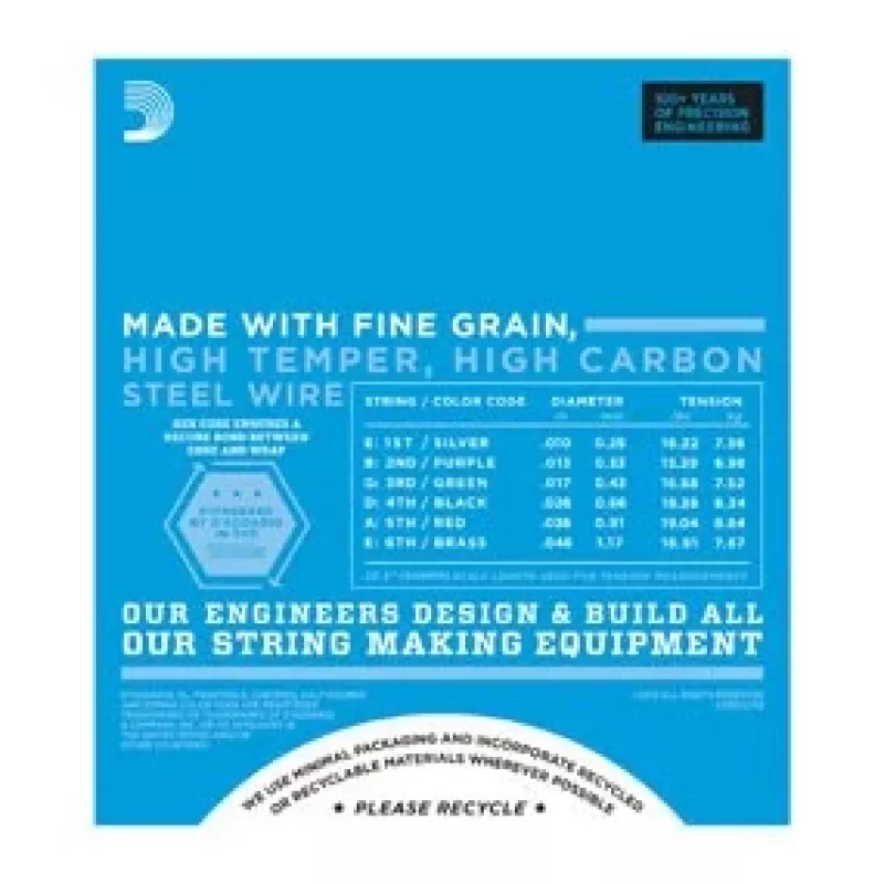 Daddario D'Addario EXL110 Regular Light Saiten für E-Gitarre, 10-46