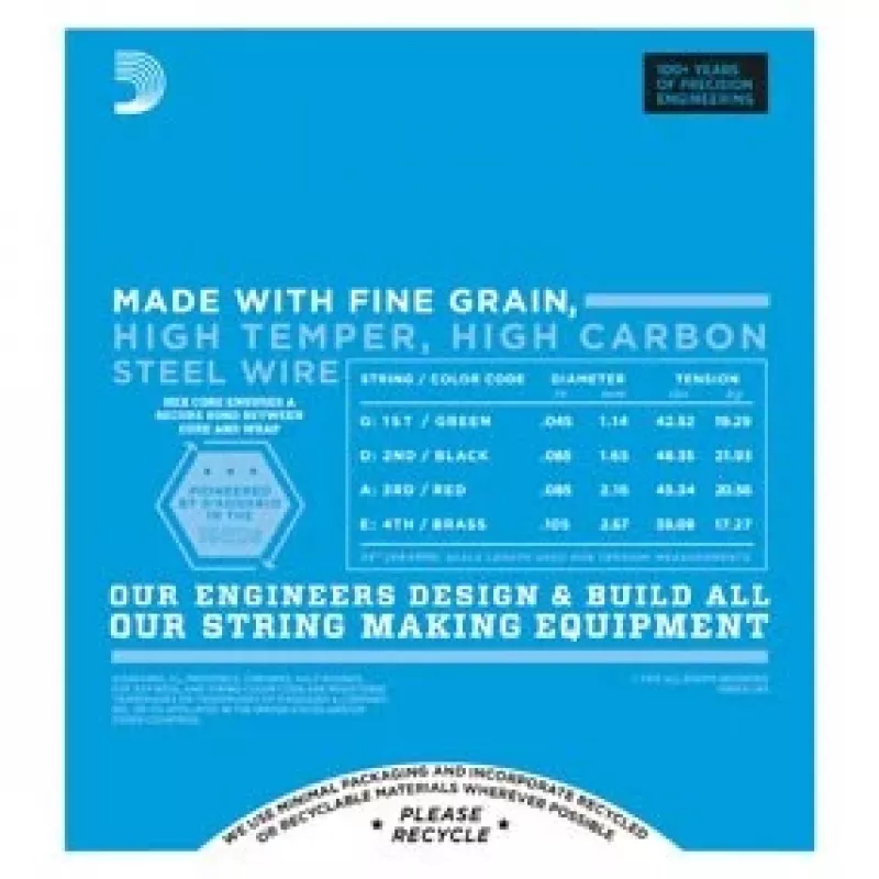 Daddario D'Addario EXL165 Saiten für E-Bass, Regular Light 45–105