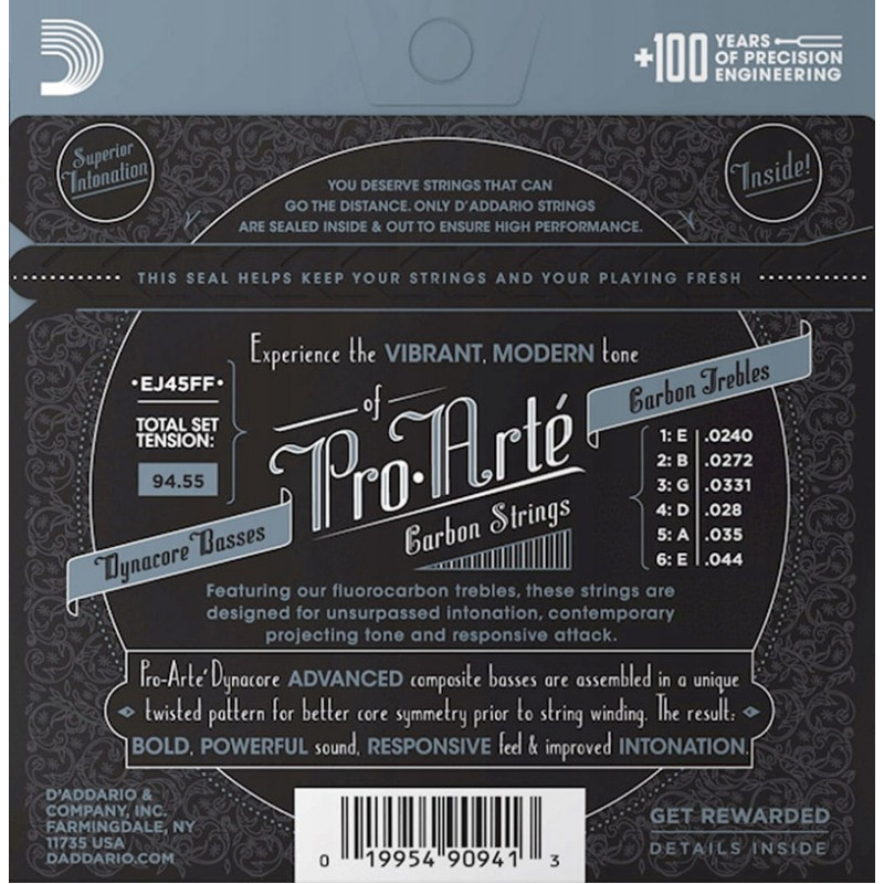 Daddario D'Addario EJ45FF Pro-Arté Carbon Saiten für Klassikgitarre