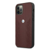 BMW BMHCP12LRSPPR Curve Perforate Leder-Hardcase für Apple iPhone 12 Pro Max, rot
