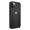 BMW BMHCP12MRSPPK Curve Perforate Leder-Hardcase für Apple iPhone 12 / 12 Pro, schwarz