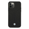 BMW BMHCP12LRSCSK Perforate Sides Leder-Hardcase für Apple iPhone 12 Pro Max, schwarz