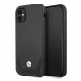 BMW BMHCN61RSWPK Leather Perforate Hardcase für Apple iPhone 11, schwarz