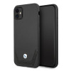 BMW BMHCN61RSWPK Leather Perforate Hardcase für Apple iPhone 11, schwarz