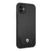 BMW BMHCN61RSWPK Leather Perforate Hardcase für Apple iPhone 11, schwarz