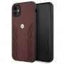 BMW BMHCN61RSPPR Leather Curve Perforate Hardcase für Apple iPhone 11, rot