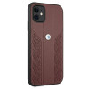BMW BMHCN61RSPPR Leather Curve Perforate Hardcase für Apple iPhone 11, rot