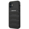 Mercedes-AMG AMHCP12SGSEBK Leather Debossed Lines Hardcase für Apple iPhone 12 mini, schwarz