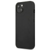 Mercedes-AMG AMHCP13MDOLBK Leather Hot Stamped Hardcase für Apple iPhone 13, schwarz