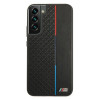 BMW BMHCS22MTRTBK Hardcase-Hülle für Samsung Galaxy S22+, M Collection Triangles, schwarz