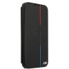BMW BMBKS22MTRTBK Bookcase-Hülle für Samsung Galaxy S22+, M Collection Triangles, schwarz