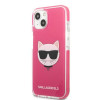 Karl Lagerfeld KLHCP13STPECPI Hardcase-Hülle für Apple iPhone 13 mini 5,4″, Choupette Head, fuchsia
