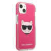 Karl Lagerfeld KLHCP13STPECPI Hardcase-Hülle für Apple iPhone 13 mini 5,4″, Choupette Head, fuchsia