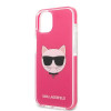 Karl Lagerfeld KLHCP13STPECPI Hardcase-Hülle für Apple iPhone 13 mini 5,4″, Choupette Head, fuchsia