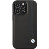 BMW BMHCP14L22RBDK Leather Blue Dots Hardcase für iPhone 14 Pro 6,1", schwarz