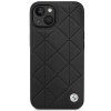 BMW BMHCP14S22RQDK Leather Quilted Hardcase für iPhone 14 6,1", schwarz