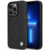 BMW BMHCP14L22RQDK Leather Quilted Hardcase für iPhone 14 Pro 6,1", schwarz