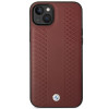 BMW BMHCP14S22RFGR Leather Diamond Pattern Hardcase für iPhone 14 6,1", burgunderrot