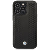 BMW BMHCP14L22RFGK Leather Diamond Pattern Hardcase für iPhone 14 Pro 6,1", schwarz