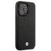 BMW BMHCP14L22RFGK Leather Diamond Pattern Hardcase für iPhone 14 Pro 6,1", schwarz