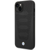 BMW BMHCP14S22RPSK Hülle für iPhone 14, schwarz, Leather Seats Pattern
