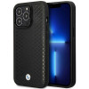 BMW BMHMP14L22RFGK Leather Diamond Pattern MagSafe Hülle für Apple iPhone 14 Pro 6,1″, schwarz