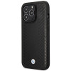BMW BMHMP14L22RFGK Leather Diamond Pattern MagSafe Hülle für Apple iPhone 14 Pro 6,1″, schwarz