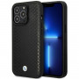 BMW BMHMP14X22RFGK Leather Diamond Pattern MagSafe Hülle für Apple iPhone 14 Pro Max 6,7″, schwarz