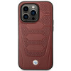 BMW BMHMP14L22RPSR Leather Seats Pattern MagSafe Hülle für Apple iPhone 14 Pro 6,1″, burgunderrot