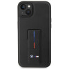 BMW BMHCP14M22GSLK Grip Stand Hot Stamp Hardcase-Hülle für Apple iPhone 14 Plus / 15 Plus, schwarz