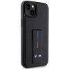 BMW BMHCP14M22GSLK Grip Stand Hot Stamp Hardcase-Hülle für Apple iPhone 14 Plus / 15 Plus, schwarz