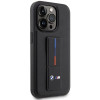 BMW BMHCP14L22GSLK Grip Stand Hot Stamp Hardcase-Hülle für Apple iPhone 14 Pro, schwarz