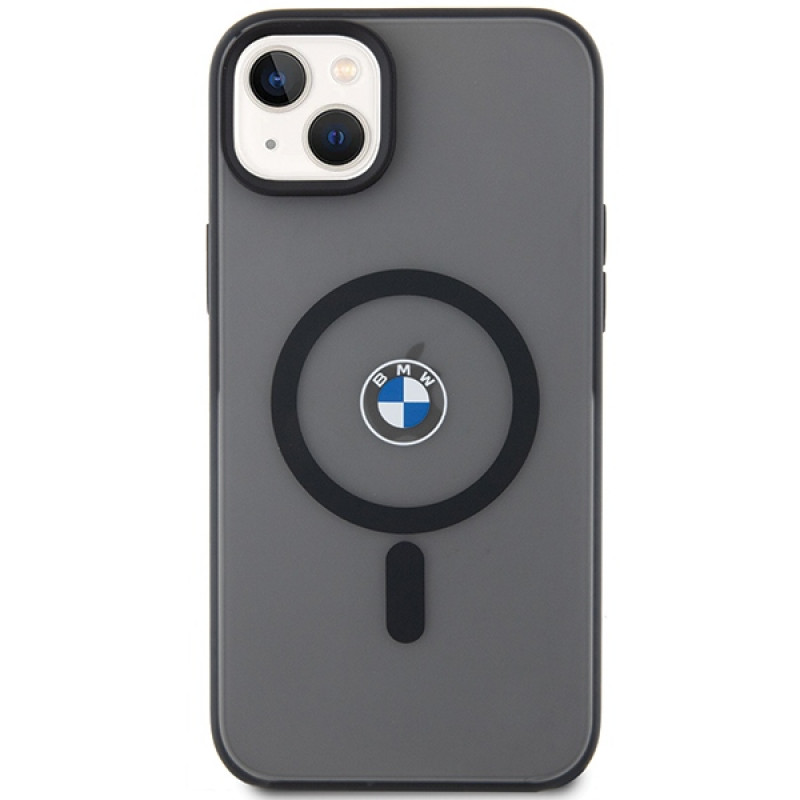 BMW BMHMP14MDSLK Signature MagSafe Hardcase-Hülle für Apple iPhone 14 Plus / 15 Plus, schwarz