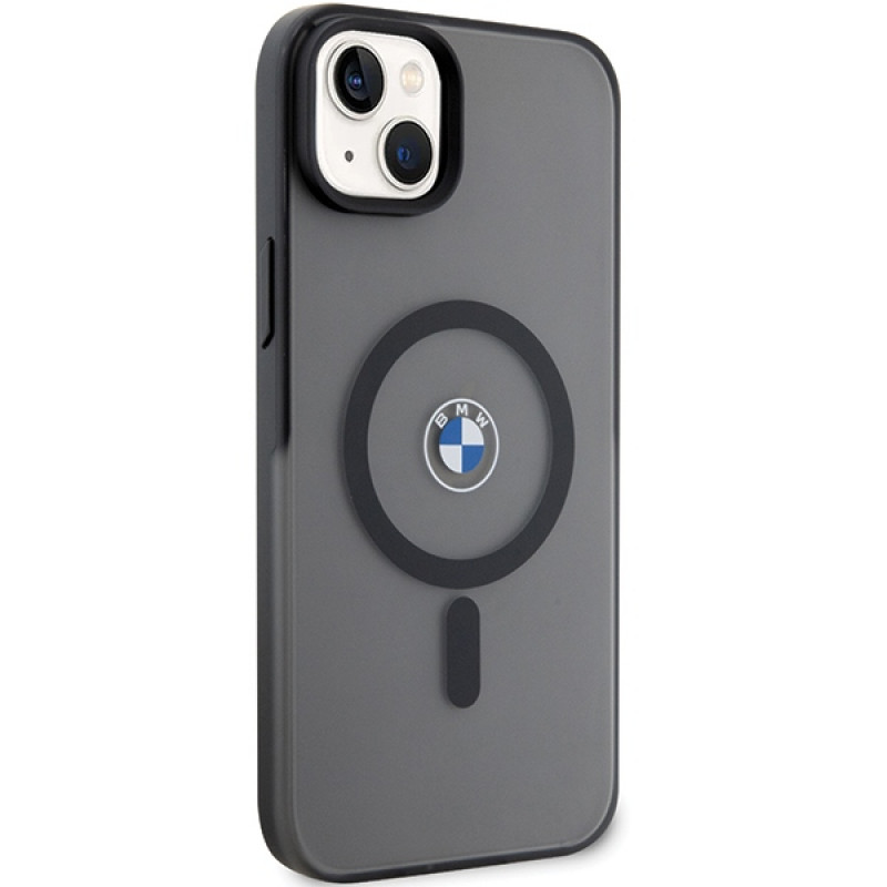 BMW BMHMP14MDSLK Signature MagSafe Hardcase-Hülle für Apple iPhone 14 Plus / 15 Plus, schwarz