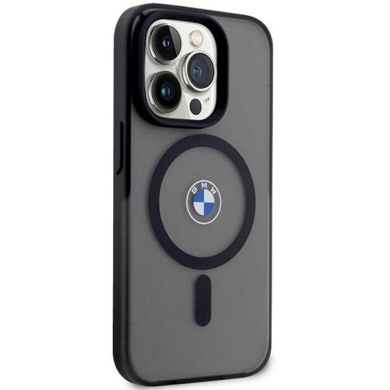 BMW BMHMP14LDSLK Signature MagSafe Hardcase-Hülle für Apple iPhone 14 Pro, schwarz
