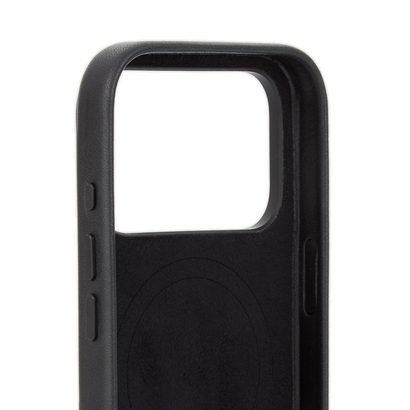 Mujjo Troubadour Lederhülle für Apple iPhone 18 Pro / 17 Pro, MagSafe, schwarz