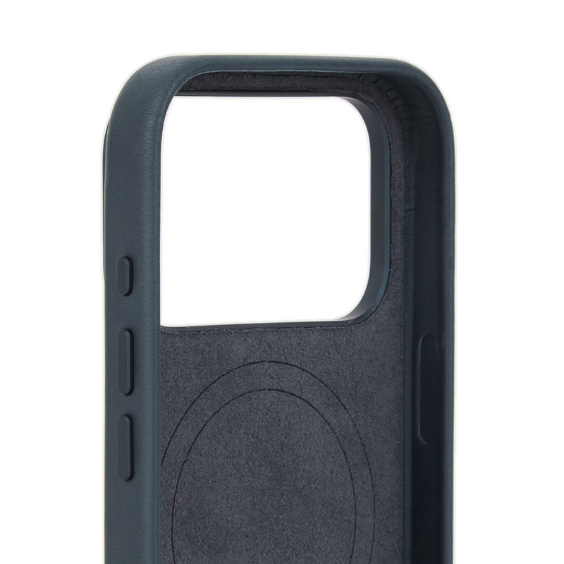 Mujjo Troubadour Lederhülle für Apple iPhone 18 Pro / 17 Pro, MagSafe, Basalt