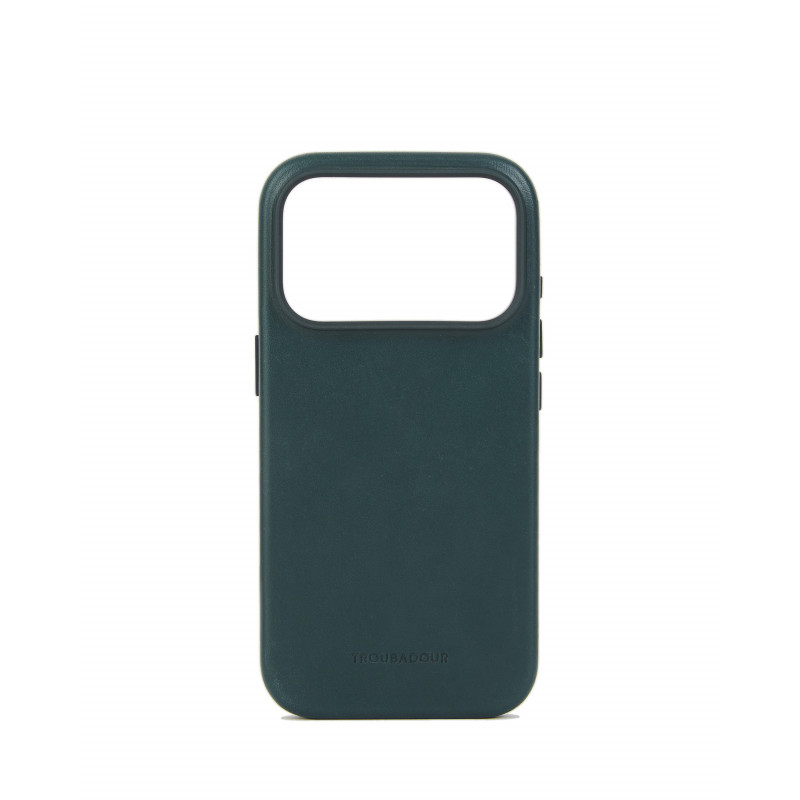 Mujjo Troubadour Lederhülle für Apple iPhone 18 Pro / 17 Pro, MagSafe, Obsidiangrün