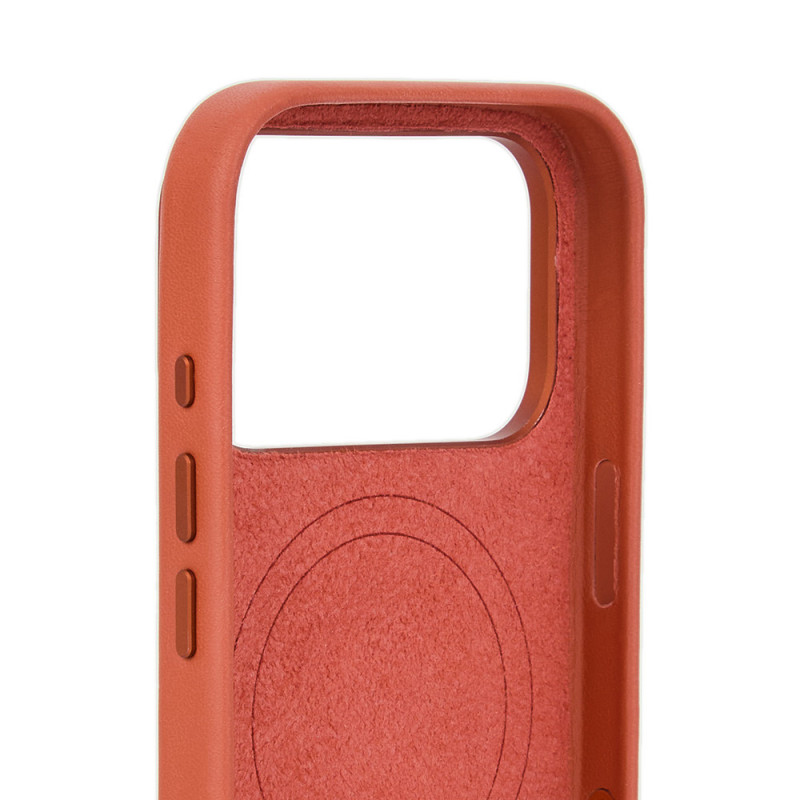 Mujjo Troubadour Lederhülle für Apple iPhone 18 Pro / 17 Pro, MagSafe, Terrakotta