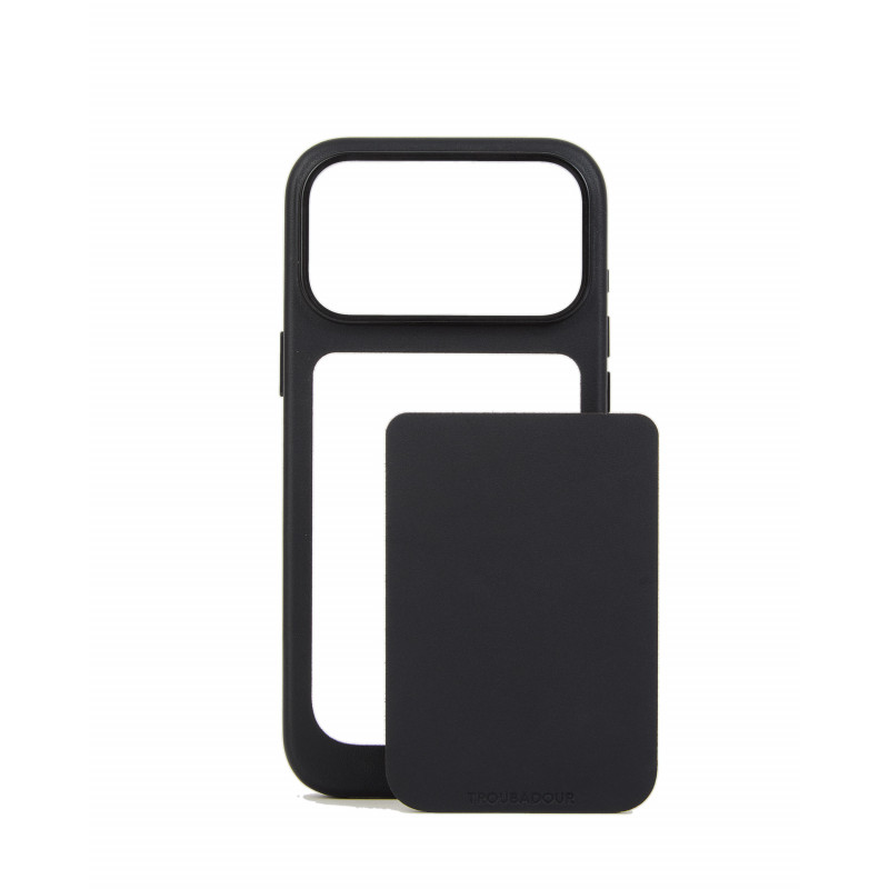 Mujjo Troubadour Modular Leather Case Lederhülle für Apple iPhone 18 Pro Max / 17 Pro Max, MagSafe, schwarz