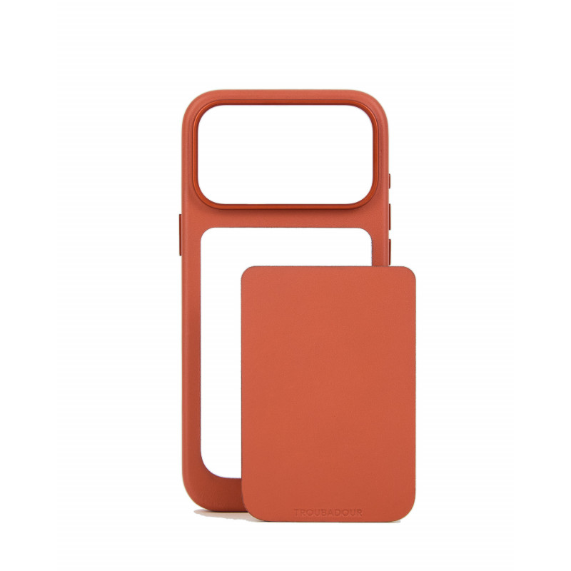 Mujjo Troubadour Modular Leather Case Lederhülle für Apple iPhone 18 Pro Max / 17 Pro Max, MagSafe, Terrakotta