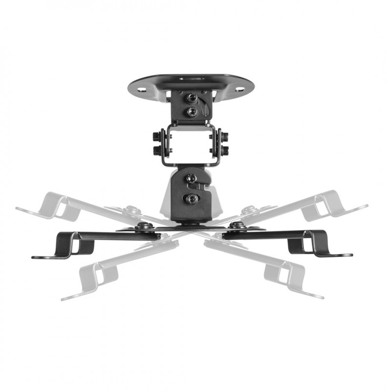Maclean MC-200 B Deckenhalterung für Projektoren, 54–320 mm, bis 13,5 kg, schwarz